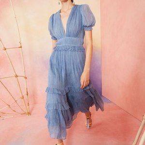 EUC Ulla Johnson Elodie Midi Dress Slate Size 2